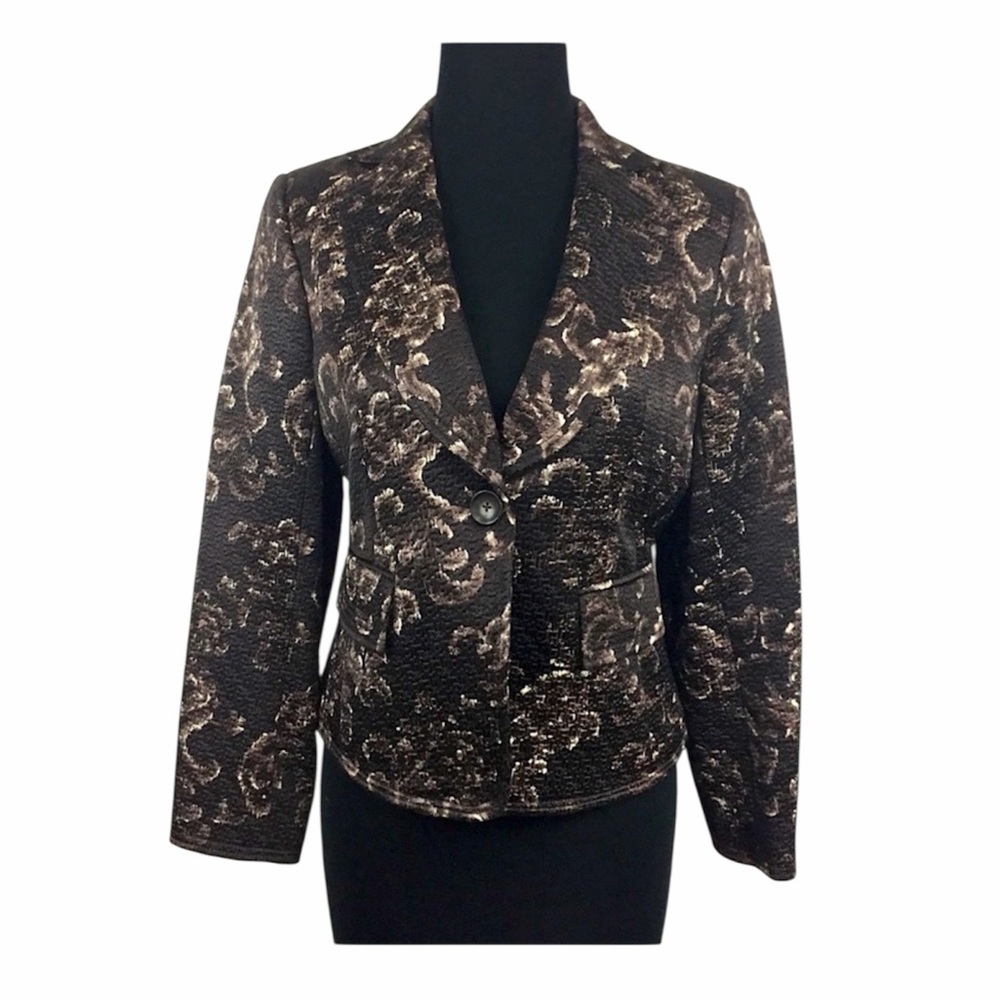 Ellen Tracy Silk & Cotton Blend Blazer